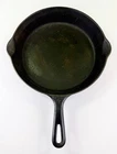 Vintage GRISWOLD 10" Cast Iron Skillet No. 7, Small Logo, Sits Flat -  Erie, PA