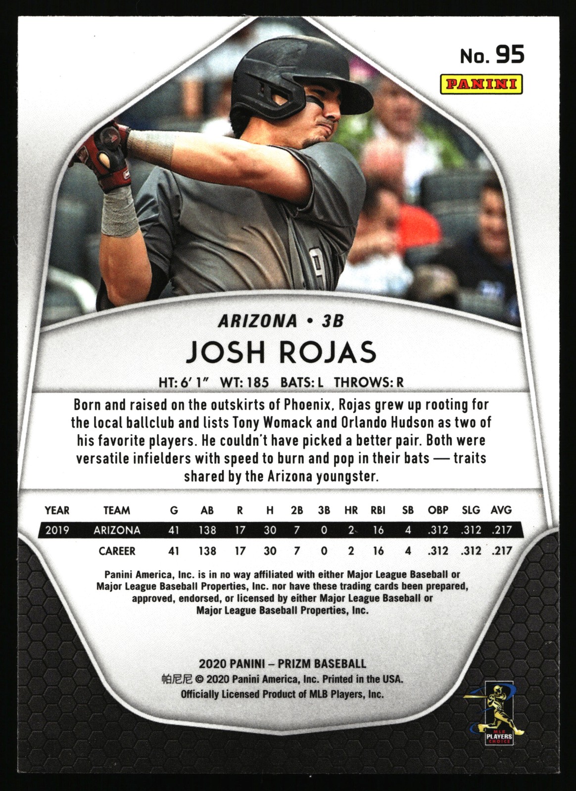 2020 Panini Prizm #95 Josh Rojas
