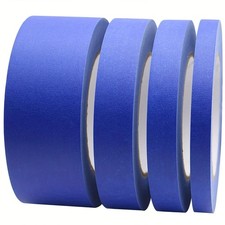 4 Rolls Blue Painters Tape Masking Tape 2 1 3/4 1/4 Inch Wide, Multi Size Assort