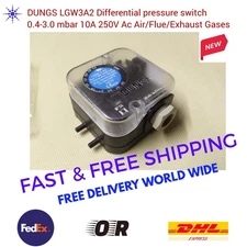 DUNGS LGW3A2 Differential pressure switch 0.4-3.0 mbar 10A 250V Ac Air/Flue/Gas