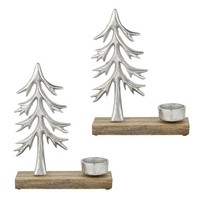 2Er Set Weihnachtsdeko Teelichthalter Fensterbankdeko Deko Aufsteller Tischdeko