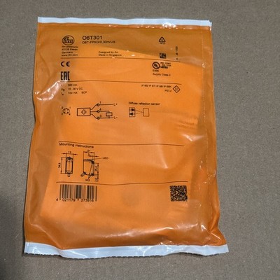 New Sealed IFM O6T301 Diffuse Reflection Sensor