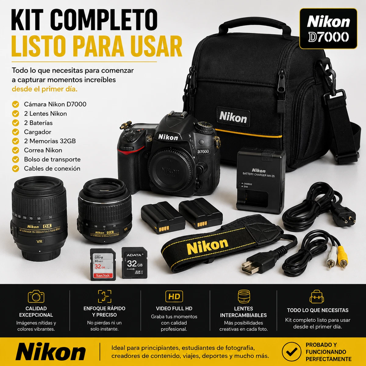 Nikon D7000（Nikon、SIGMA）レンズ2本セット Nikon D7000（Nikon、SIGMA）レンズ2本セット Nikon D7000 Bundle for