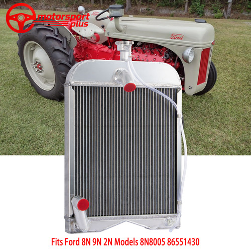 8n Radiator Support 3 Row Tractor Aluminum Radiator W/ Cap Fits Ford 8N 9N 2N Models 8N8005 ...