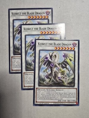 YUGIOH 3X KUIBELT THE BLADE DRAGON DUNE-EN083 COMMON 1ST ED NM