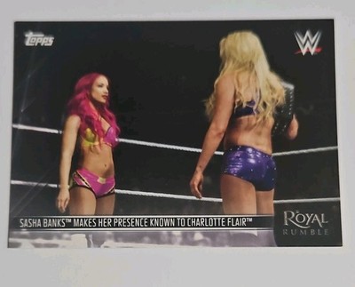 2019 Topps WWE Raw - Raw Women's Evolution Charlotte Flair, Sasha Banks #DR-18
