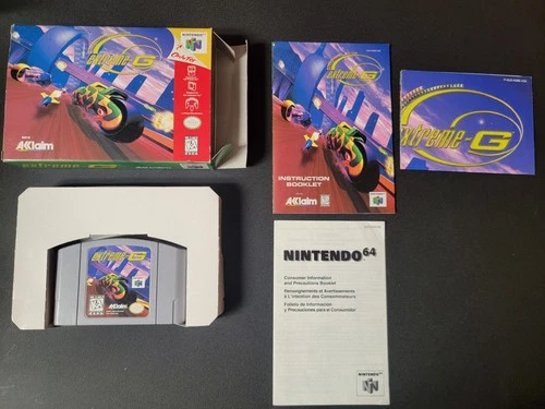 Extreme-G (Nintendo 64, 1997) N64 CIB Complete with Box, Manual, and Poster!