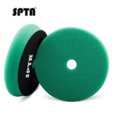 SPTA 1Pc 3/5/6 Inch T120 Green Heavy Cut Beveled Foam Polishing Pad For Polisher