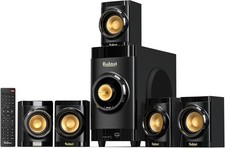 5.1 Home Theater Surround Sound System Small Subwoofer 5 Wired Speakers
