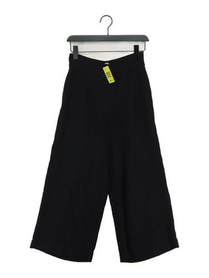 Whistles Damen Hose UK 8 schwarz Acetat mit Viskose weites Bein cropped