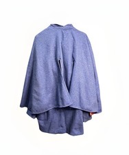 Women  s Wool Skirt Set Blue Tweed 3 Piece Handmade Stage Play Costume Vintage