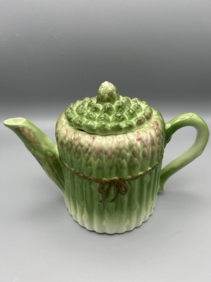 Vintage Ceramic Asparagus Tea Pot Wang s International Inc Made In Taiwan