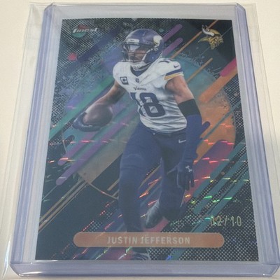 2025 Topps Finest Black Refractor RARE JUSTIN JEFFERSON /10 MN VIKINGS 🔥