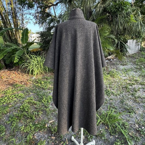 Bemidji Woolen Mills Vintage Tweed Wool Cloak Coat Cape Steampunk Academia O/S - Picture 10 of 10