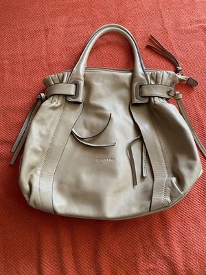 CROMIA Handtasche Tasche Luxus Schultertasche beige/ hellbraun LEDER Top Zustand
