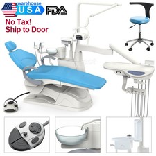 Unidad de Silla Dental Sillon Motor DC Cuero Duro PU Taberna del Médico FDA F6
