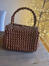 Vintage 1950s Italian Wicker & Wood Bead Handbag – Strawbridge & Clothier