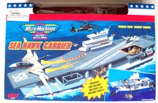 GALOOB MICRO MACHINES SEA HAWK AIRCRAFT CARRIER 20 MOVING PARTS NO. 64162 NIB