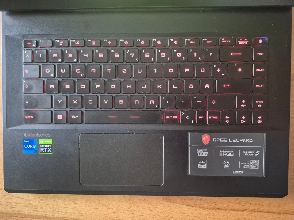 MSI GP66 UH11-414, i7-11800H, RTX 3080 (140W), 32GB RAM, 2TB NVMe SSD, Win11 Pro - Bild 2 von 4