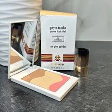 NEW Sisley Phyto-Touche Sun Glow Powder Brush Compact Bronzer Trio Peche Doree