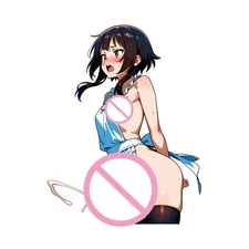 EARLFAMILY 5.1" Megumin Futa Car Stickers Motorcycle SUV Window Anime Cup Decal
