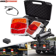 LED Wireless Battery Trailer Towing Magnetic Light For Truck Trailer 7 Pin Plug