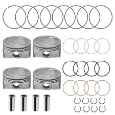 Set of 4 Piston Ring & Piston & Pin & Snap Ring For 2011-2019 Hyundai Kia 2.4L