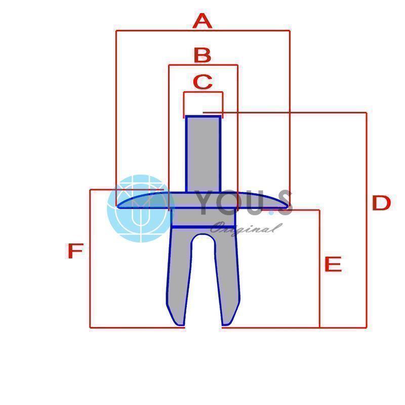 30 X You.S Original Installation Expanding Rivet Fender for Ford ...