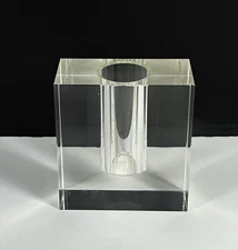 Beautiful TIZO Mid Century Modern Style Lead Crystal Bud Vase Heavy