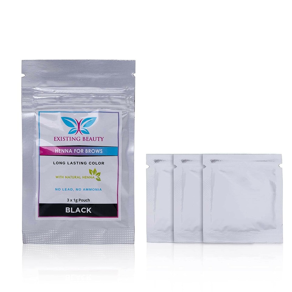 Black Eyebrow Henna for Eyebrow Color Professional Henna Brow Tint Kit