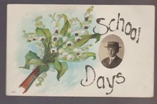 Fremont OHIO RPPC c1910 SCHOOL DAYS Souvenir ADD ON PHOTO of STUDENT OH