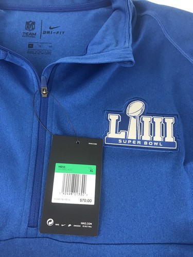 Nike Men’s SuperBowl LIII 53 1/2 Zip Pullover XL NEW AA9881-069 BRADY PATRIOTS - Picture 4 of 4