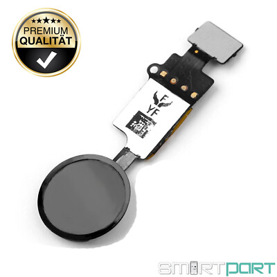 Für iPhone 7|8|Plus|SE2|SE3 Homebutton Ersatz Taste Funktionen Schwarz Black