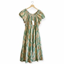 ULLA JOHNSON Nanette Midi Dress In Calcite, Size 10, New with tag,