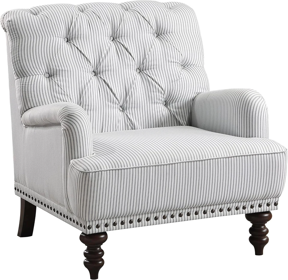 Elwell面料口音椅, 灰色/白色 — 第 3/4 张图片