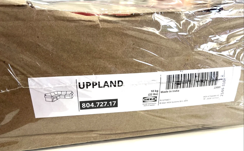 FUNDA de sofá seccional de 4 asientos Ikea UPPLAND Virestad rojo/blanco 804.727.17 - NUEVA Foto 3 de 4