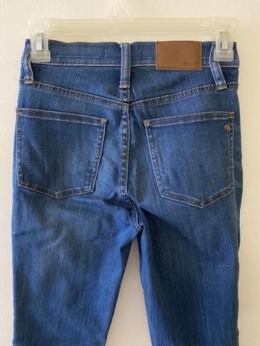 Madewell 10” High Rise Skinny Jeans Exposed Button Fly Raw Hem Women’s Size 23 - Picture 6 of 9