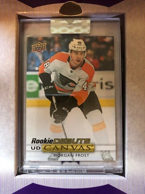 2019-20 Upper Deck Clear Cut Rookie Debuts Morgan Frost - Philadelphia Flyers - Bild 1 von 2