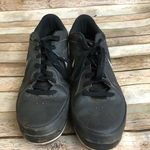 Nike Mens Black Baseball Cleats Shoes 