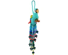 Matte Rainbow Parrot Bird Seed Bead Ornament Hanging Art Figurine Handmade Gifts