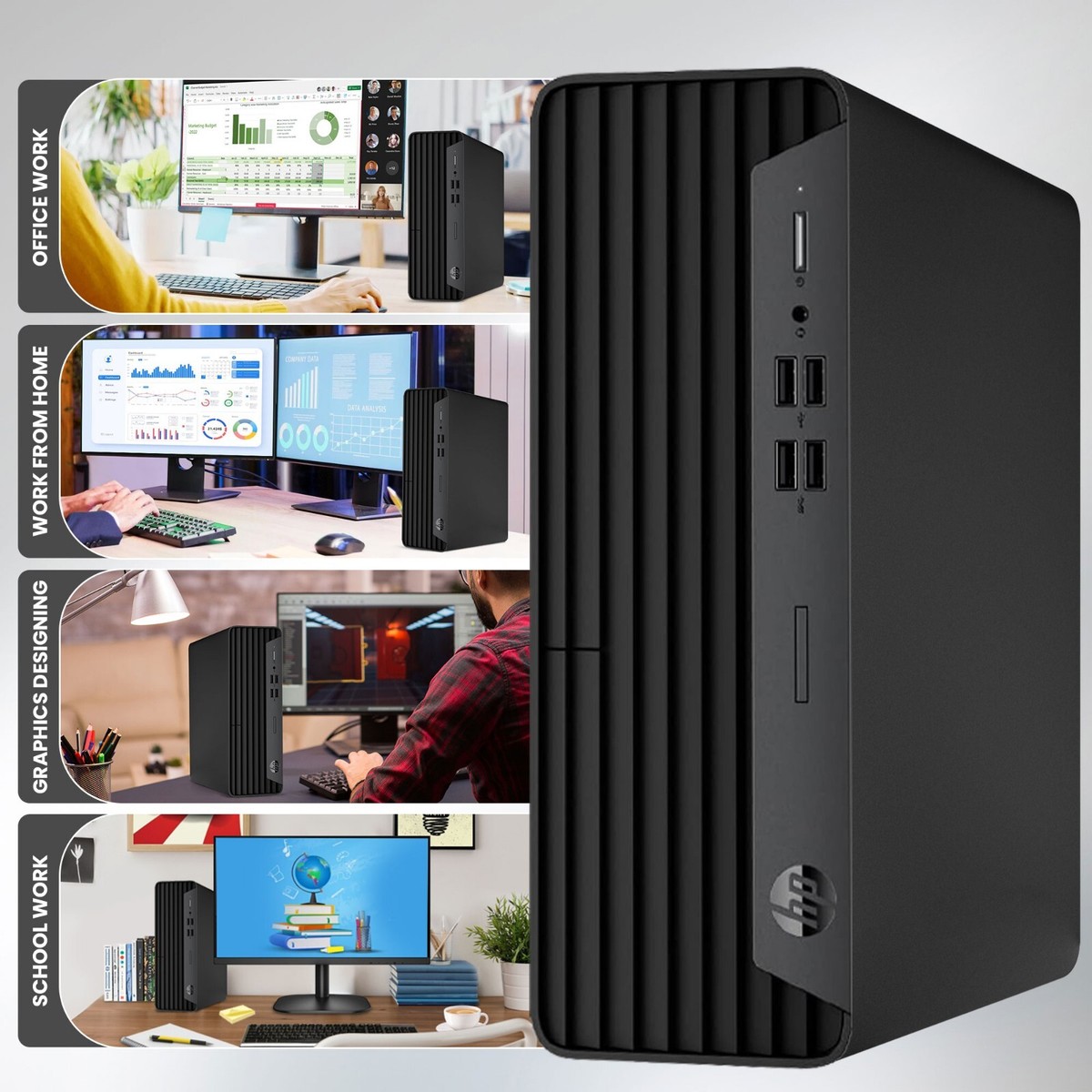 HP G6 Desktop PC Intel i7 10th, AMD Ryzen 32GB Ram, SSD 24