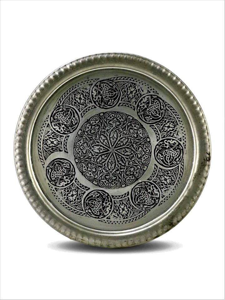 4 Kinds of Turkish Handmade Copper Serving Tray,Kitchen Utilities,Ottoman Tray, - Image 3 of 4