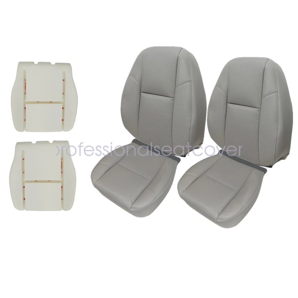 Cubierta de asiento delantera de cuero/cojín de espuma gris para Chevy Suburban Tahoe 2009-2014 Foto 2 de 4