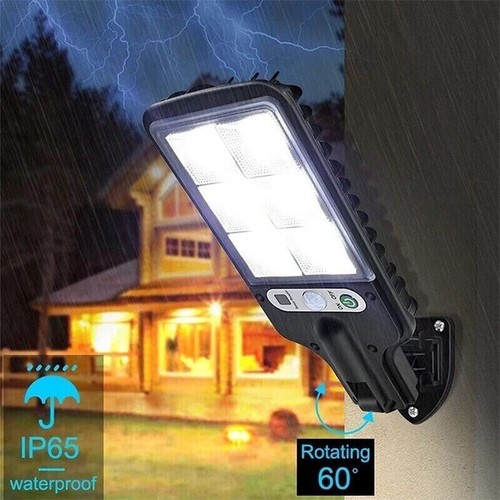 LED Solar Light Motion Sensor 3 Modes Flood Lamp Outdoor Street Wall Yard Garden - 第 8/10 張圖片