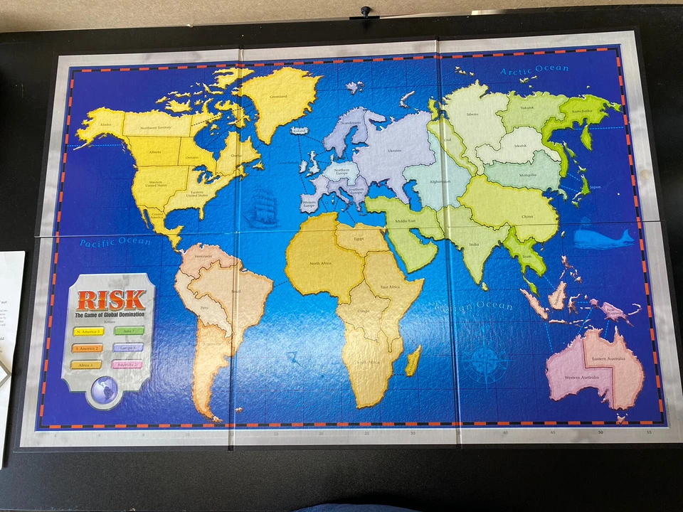 RISK 1998 Replacement Parts Board Game War-Mission Cards,Gameboard & Instruction - Image 2 of 4