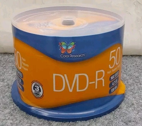 Color Research DVD-R 50 Pack 16X 120 Mins 4.7GB. New. - Afbeelding 2 van 5