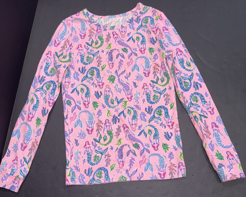 Lilly Pulitzer Mermaid Print Kids PJs Sammie Set Pajamas Size 8 - Picture 2 of 20