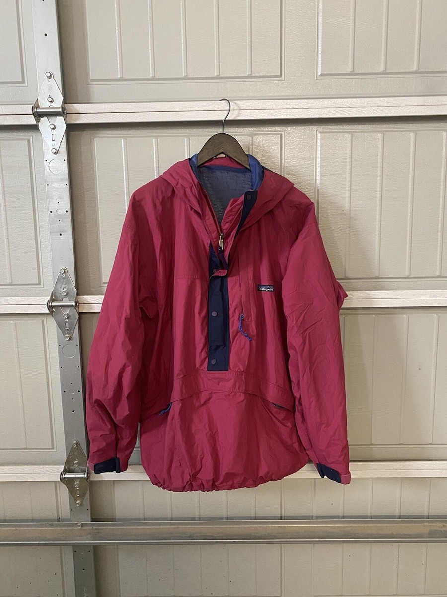 RARE VINTAGE PATAGONIA MAROON SNAP ZIP HOODED BACK BOWL