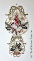 Plauener Spitze ® Fensterbild Weihnachten Stern Kerze Fensterdeko Winter Glocke