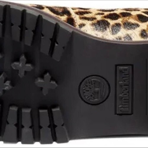 TIMBERLAND LONDON SQUARE HIKER BOOT BROWN WOMEN BOOTS SIZE 8 LEOPARD PRINT NEW - Picture 5 of 9
